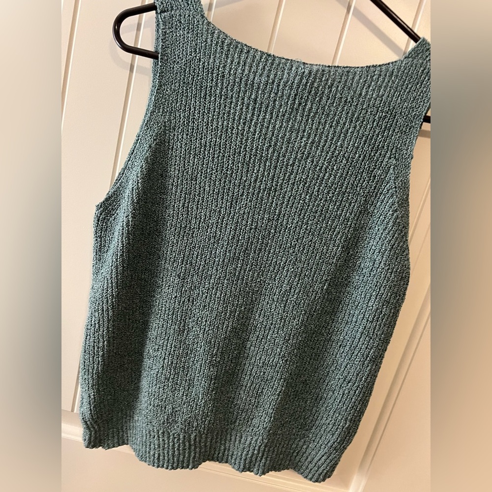 Women's sage Knit Tank Top - Picture 2 of 6